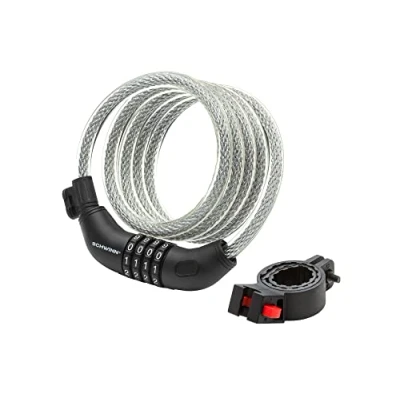 Immagine di Schwinn lucchetto antifurto per bici, livello di sicurezza 3, con combinazione, cavo da 1,8 m/12 mm, 3/lucchetto combinazione