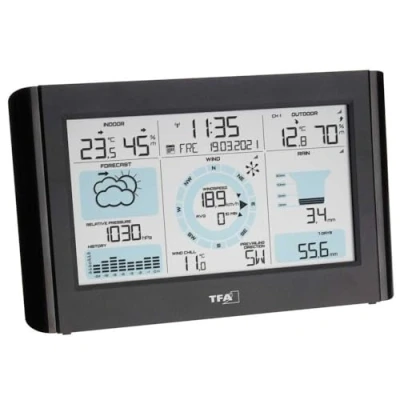 Immagine di TFA Dostmann WEATHER PRO 35.1161.01 Stazione meteo digitale senza fili Previsione per 12 24 ore Numero di sensori max. 3