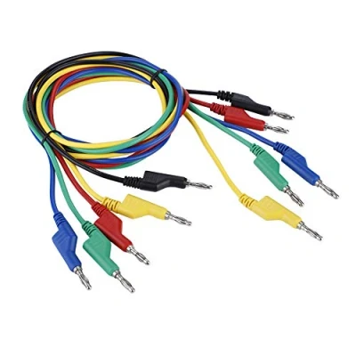 Immagine di 5 Piece P1036 Cavi Banana Coccodrillo Morsetti Cavo Kit Alta Tensione Spina Connettore a di Prova Sonda U per Multimetro