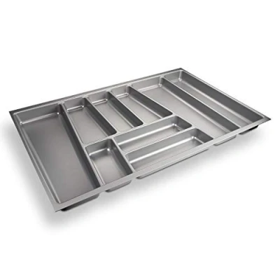 Immagine di ORGA BOX® II Inserto Portaposate per Nobilia Cassetto da 80 (462 x 705 mm) grigio argento