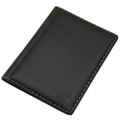 Immagine di Porta carte d&#039;identità e di credito con 4 scomparti MJ Design Germany Made in UE diversi colori designs (Design 3 / Nero)