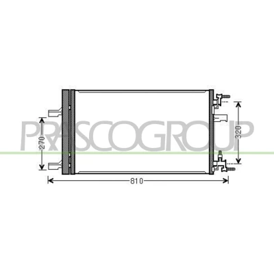 Immagine di PRASCO DW040C001 Condensatore con essiccatore 11 8 Alluminio 647 R 134a OPEL: Insignia A Sports Tourer, Astra J Hatchback, Tourer