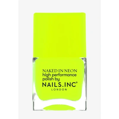 Immagine di Nails Inc SUNLIGHT SQUARE Neon Smalto Giallo fluo pastello Formula di lunga durata e finitura lucida Senza sperimentazione animale facile da applicare Manicure perfetta, nail art alla moda