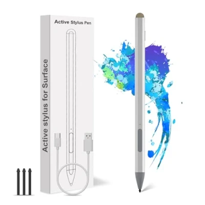 Immagine di Penna Surface Pro 11/10/9/8/7/6/5/4/3 Stilo magnetica Microsoft Pen per Pro/Book/Laptop/Go/Studio, Sensibilità alla Pressione 4096, Palm Rejection