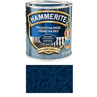 Immagine di Hammerite Vernice protettiva in metallo, antiruggine, 0,7 l, colore a scelta 0,75 (martello blu scuro)