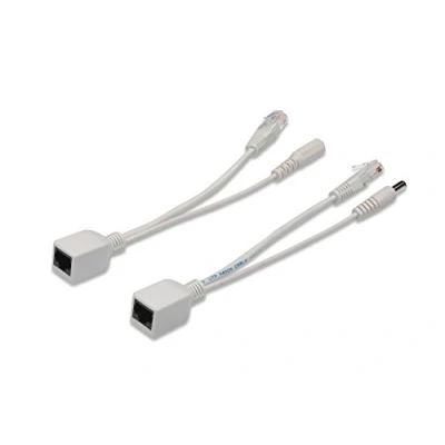 Immagine di Cavo adattatore PoE passivo DIGITUS Fast Ethernet, iniettore e splitter Spina presa DC 5,5mm, 100 MBit/s