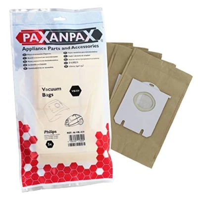 Immagine di Paxanpax VB459, VB459 Sacchetti di Carta compatibili Philips Expression, Mobilo, Serie Sydney (Confezione da 5)