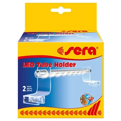 Immagine di sera LED Tube Holder Clear (2 pezzi) Supporto in vetro acrilico per il fissaggio elegante dei tubi a X Change acquari aperti