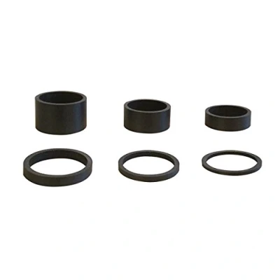 Immagine di 6pcs Leggero in Carbonio UD Opaco Nero distanziali 1 1/8&quot; 2 mm, 3 5 10 15 20 mm