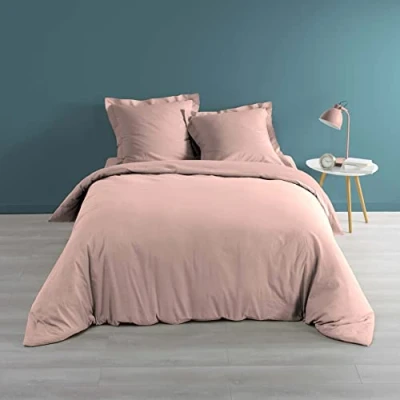 Immagine di douceur d&#039;intérieur, Copripiumino (240 x 220 cm) Percaline Rosa, di Cotone