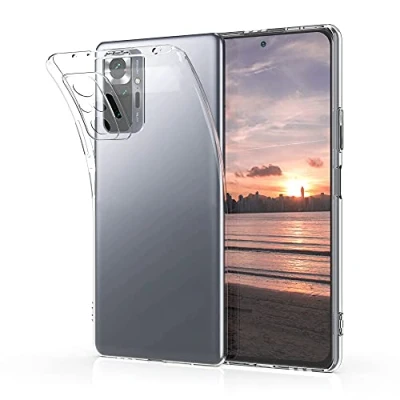 Immagine di kwmobile Cover Compatibile con Xiaomi Redmi Note 10 Pro Custodia Morbida in Silicone TPU Crystal Case Flessibile trasparente