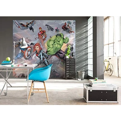 Immagine di Komar IADX6 074 Carta da parati in tessuto non tessuto, motivo: Avengers Street Revenge, dimensioni: 300 x 280 cm (larghezza altezza)