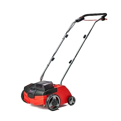 Immagine di Einhell GC SC 36/31 Li Solo Power X Change Ion a batteria Scarificatore Espulsione posteriore, manico regolabile in altezza ripiegabile, non