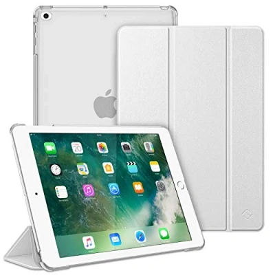 Immagine di FINTIE Cover per iPad 9.7 Pollici 2018 2017 Sottile Leggero Semi Trasparente Custodia Case con Auto Sveglia/Sonno Funzione 9,7 inch Modello, Argento