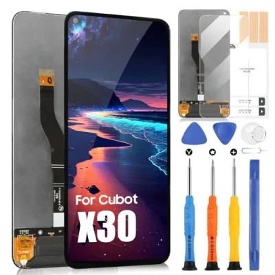 Immagine di LCD Schermo per Cubot X30/C30 Display Touch Screen Assemblea Sostituzione di Vetro Digitalizzatore con Riparazione Kit (6,4&quot;,Nero)