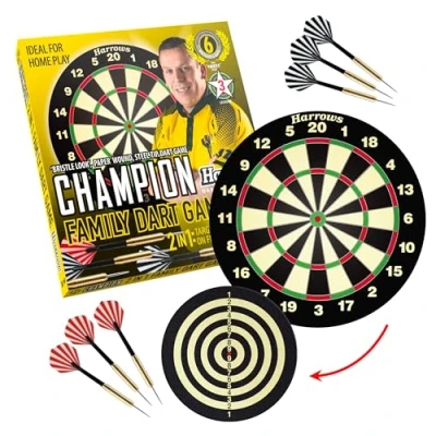Immagine di Harrows Dart Board Family Game I Set Freccette con 6 oltre 10 giochi bordo