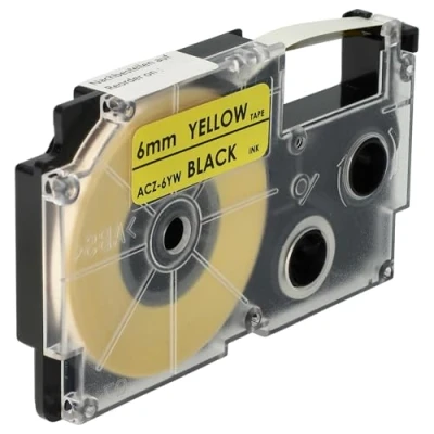 Immagine di Cassetta Nastro Cartuccia vhbw 6mm per Casio CW L300, KL 100E, 120, 1500, 200E, 300, 60, 7000, 70E sostituisce XR 6YW, 6YW1.