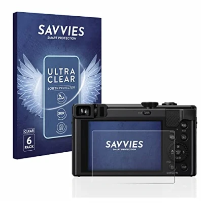 Immagine di savvies (6 Pezzi Pellicola Protettiva per Panasonic Lumix DMC TZ80 Protezione Schermo Trasparente