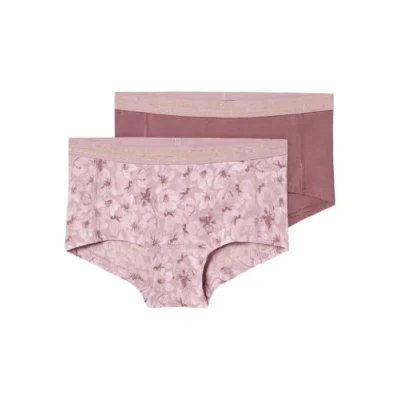 Immagine di NAME IT NKFHIPSTER 2P Flower Noos Slip, Mauve Shadows, 158 164 Bambina