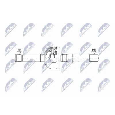 Immagine di NTY NPW NS 154 Albero motore / Semiasse Assale anteriore Dx NISSAN: Patrol GR 5 SUV