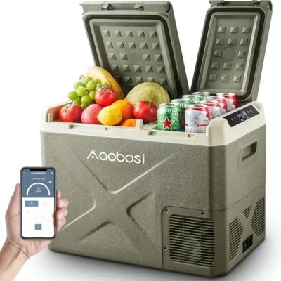Immagine di AAOBOSI Frigo Portatile 32L,Frigo 12V 220V,Con Ruote e Maniglie Frigorifero Portatile,Frigo Auto WIFI Di Controllo,Frigo Da Campeggio 12/24V DC 100 240V AC,Per L&#039;Auto La,RV,Viaggi