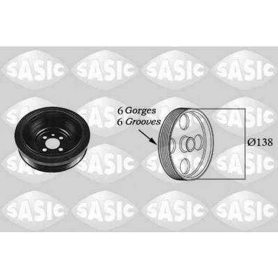 Immagine di SASIC 2156021 Puleggia Albero Motore 138 AUDI: A6 C6 Avant, Q5, A5 B8 Coupe, VOLKSWAGEN: Golf 7, 4, Transporter 5 Bus, SKODA: Fabia 2