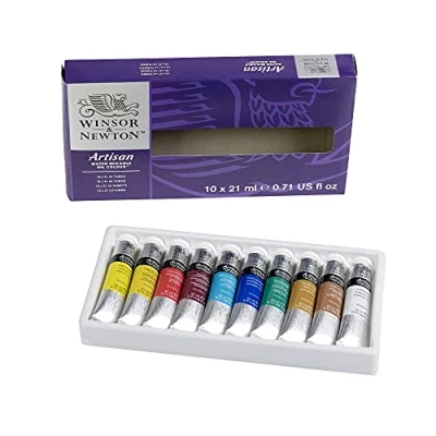Immagine di Winsor &amp; Newton Artisan 1590269 set di colori ad olio, alta concentrazione pigmenti, buona copertura e resistenza alla luce, 10 x 21 ml