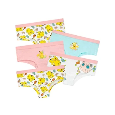 Immagine di Pokemon Biancheria Intima delle Ragazze Confezione da 5 Pikachu Multicolore 10 11 Anni