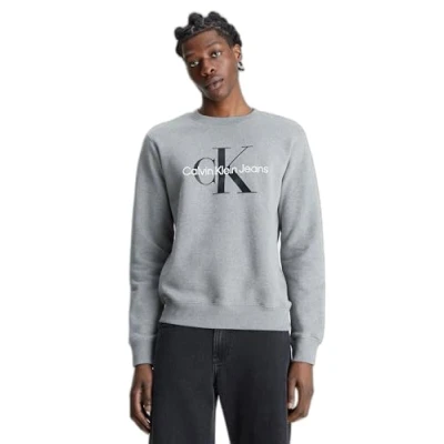 Immagine di Calvin Klein Jeans CORE Monogram Crewneck Felpa, Uomo, Taglia: Small, Mid gray