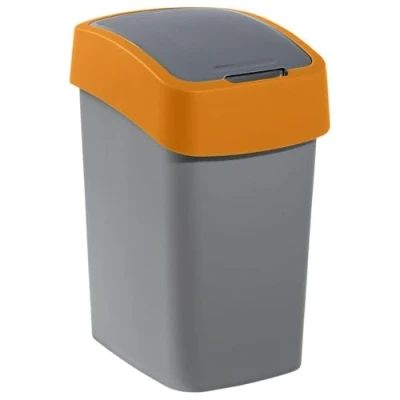 Immagine di Curver Pattumiera Flip Bin, 25 l, color argento e arancione