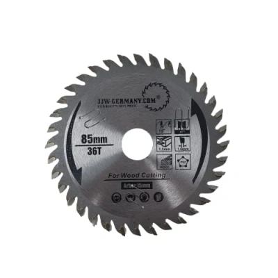 Immagine di jjw germany HW HM Lama per sega circolare 85 x 15 mm, compatibile con Bosch, Makita batteria mini seghe circolari (HM 1,5 Z = 36 WZ legno)