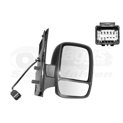 Immagine di Specchio retrovisore esterno Van Wezel 0943808 Dx completo, convesso, per regolazione elettrica specchio, termico, con sensore temperatura, c