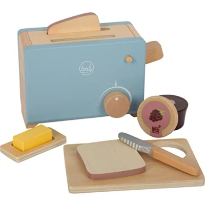 Immagine di Small foot set con tostapane tasty gioco di ruolo, dai 3 anni, in legno, accessorio per cucina gioco, 12246