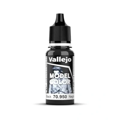 Immagine di Vallejo 950 Model Color Colore Acrilico, 17 ml, Matt Black