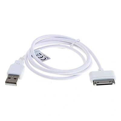 Immagine di subtel® Cavo USB 2.0 compatibile con Apple iPad 1 Gen. A1219 / A1337 2 A1395 A1396 A1397 3 ricarica cavetto dati per tablet porta 30 Pin Dock Connector 1m in bianco