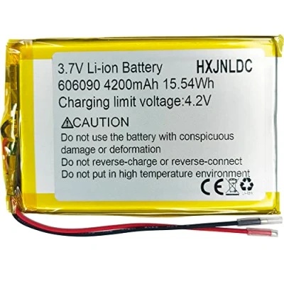 Immagine di DC 3.7V 4200mah 606090 li Ion Lithium Polymer Battery Sostituzione per la fonte di portatile robot diy