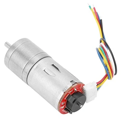 Immagine di 25GA371 DC Motoriduttore 24V Encoder Riduttore di velocità per robot RC Auto Giocattolo motore fai da te(100RPM)