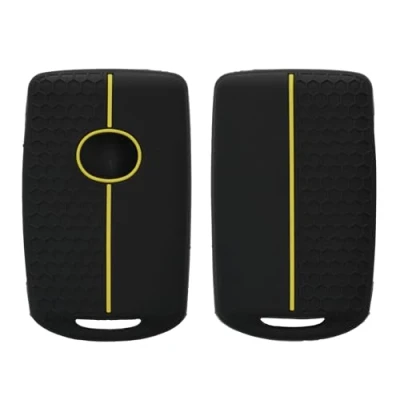 Immagine di kwmobile Custodia Coprichiave Compatibile con Mazda 3 Pulsanti CX30 CX50 CX60 CX90 MX 30 Cover Copri Telecomando Chiave Auto Chiavi Macchina nero/giallo