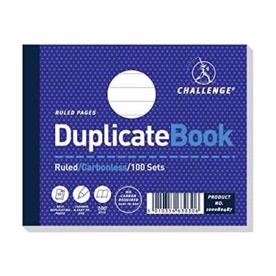 Immagine di Challenge Duplicate Book Carbonless Ruled 105x130mm Ref 100080487 [Pack 5]