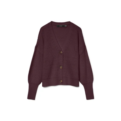 Immagine di Vero Moda Vmlea Vneck Cardigan, Donna, Taglia: XS, Winetasting