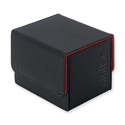 Immagine di Vault X Exo Tec® Modulo modulare per 100+ carte TCG, coperchio magnetico staccabile, compatibile con Commander e collezionabili standard, colore: nero/rosso elettrico