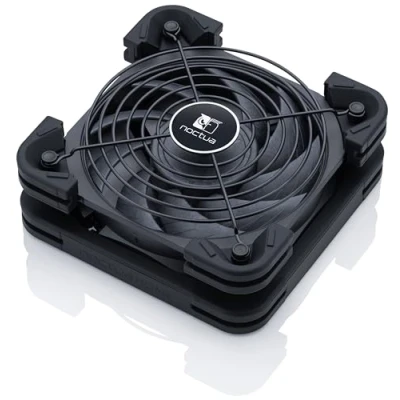 Immagine di Noctua NV FS2, Set Ventole Multiuso per il Raffreddamento di Dispositivi con Pluripremiata Ventola NF A12x25 da 120 mm, Guarnizione e Cuscinetti Antivibranti Controller Velocità NA FC1 (Nero)