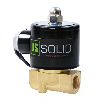 Immagine di U.S. Solid 12V DC 3/8&quot; G Elettrico elettrovalvola Ottone normalmente chiuso Solenoid Valve Azionata direttamente Per Acqua Aria Carburante