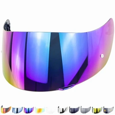 Immagine di Everalo Visiera Casco Compatibile con Agv K1 K3sv K5 K5s K1s S4sv Horizon Skyline Strada Stealth sv Compact Pinlock Ready (Iridium)
