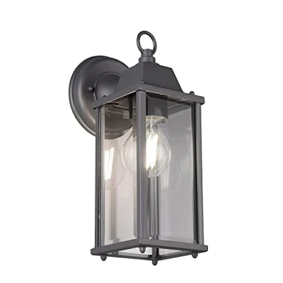 Immagine di Trio Leuchten Lampada da parete Olona 201960142, in alluminio pressofuso color ruggine, vetro trasparente, non incluso 1 x E27
