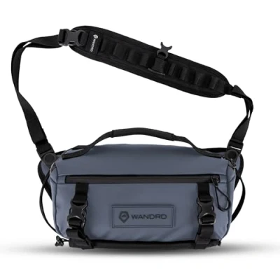 Immagine di WANDRD Rogue Sling 0Y 784H R8U9 Borsa a tracolla leggera e resistente alle intemperie con tasca per laptop da 9 litri, Blu Egeo, L, Messenger