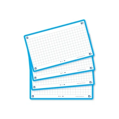 Immagine di Oxford Flash 2.0 80 schede Bristol Cards 7,5 x 12,5 cm piccoli quadri quadrati, colore: turchese