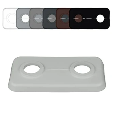 Immagine di FUX 3 rosette doppie per tubi di riscaldamento, 12 mm 21,3 mm, 2 pezzi, copertura tubi, copertura, rivestimento, radiatore, polipropilene in colori speciali (18