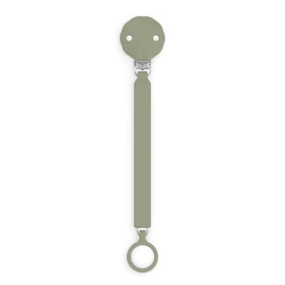 Immagine di Suavinex, Clip per ciuccio in silicone, Chiusura a con nastro piatto Catenella neonati +0 mesi, piastrina Wonder, Verde Salvia