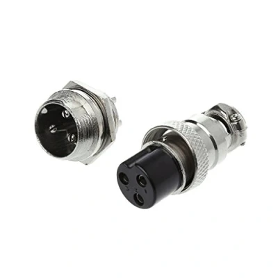 Immagine di Dabixx Connettore in Metallo Filo Spina Maschio e Femmina di Aviazione 16mm 2/3/4/5/6/8/9 Pin GX16 3